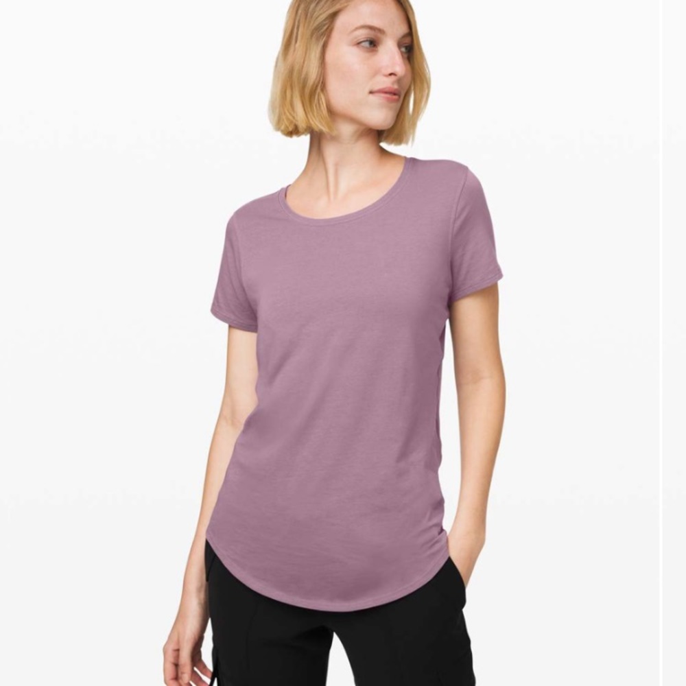 lululemon athletica Love Crew Mauve Short Sleeve Scoop Neck Tee